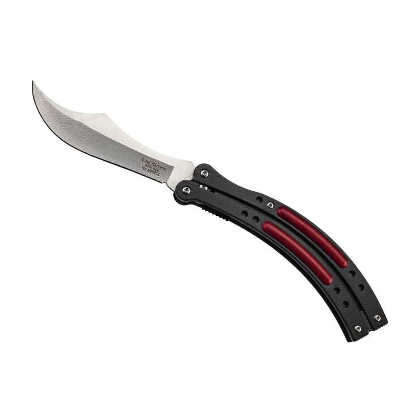 Herbertz Couteau Alu Noir/Rouge 14 cm Inox
