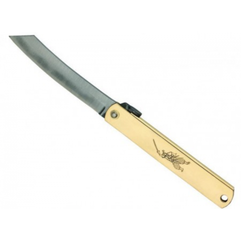 Higonokami Couteau higonokami luxe laiton 12 cm carbone