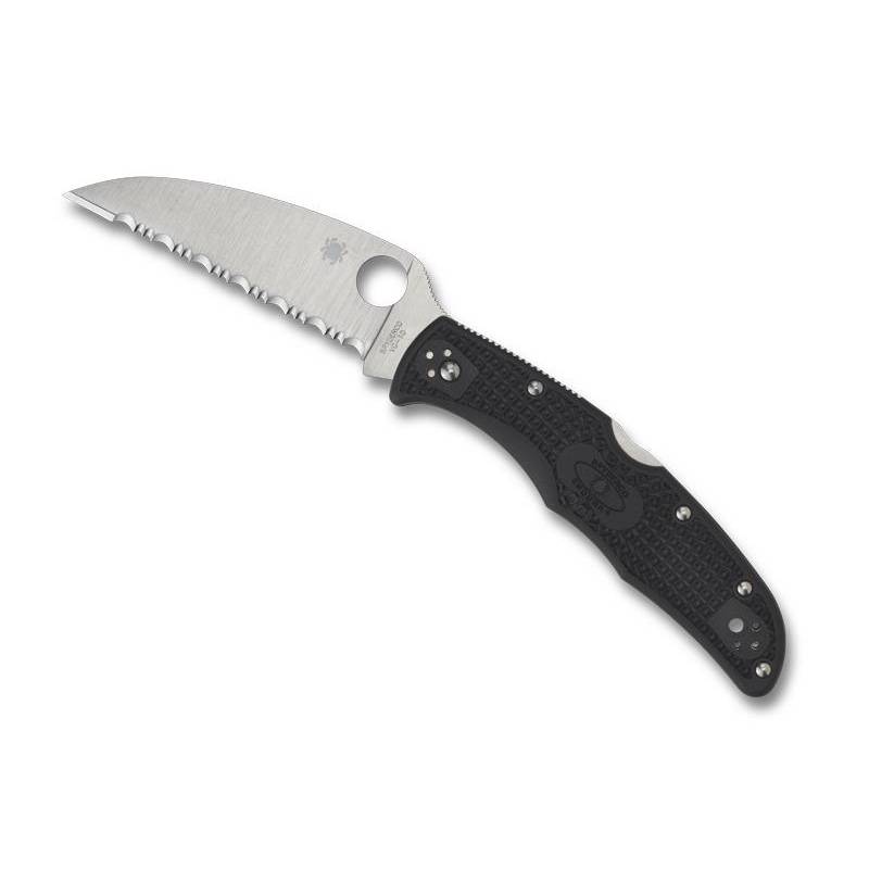 Spyderco Couteau Endura 4 Wharncliffe - Noir à dents