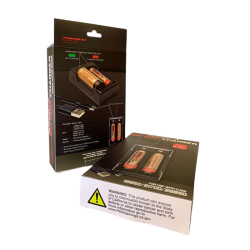 POWERTAC Chargeur double pour batteries 18650, 21700, 26650 - Image 4