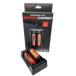 POWERTAC Chargeur double pour batteries 18650, 21700, 26650 - Image 3