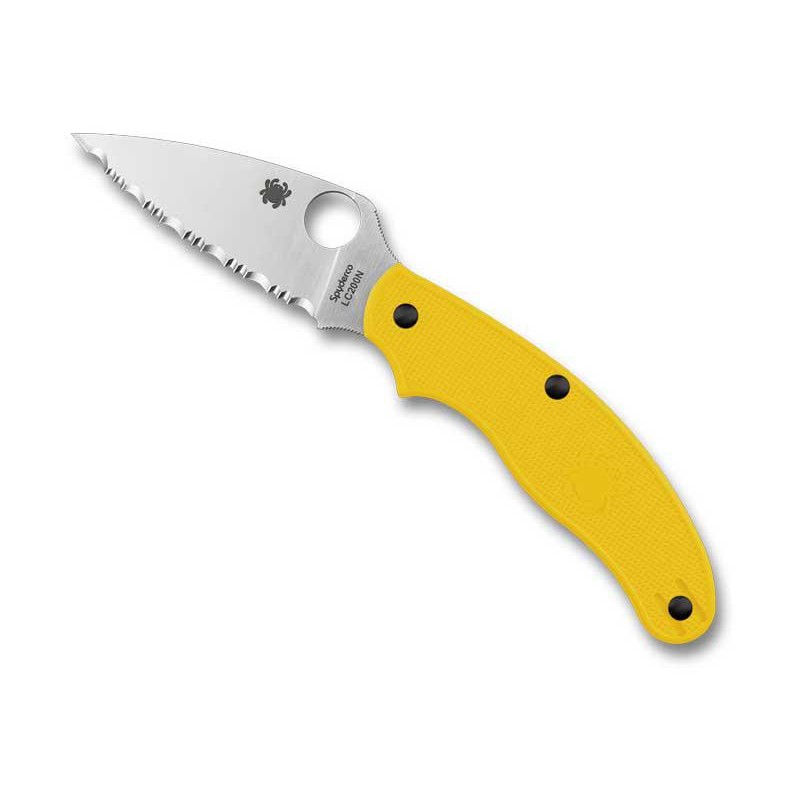 Spyderco Couteau UK Penkniffe Salt - Jaune à dents