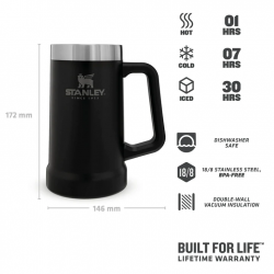 Stanley outdoor Chope à bière 0.7L - Noir Mat - Image 3