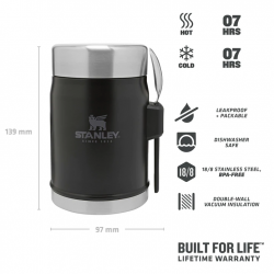 Stanley outdoor Pot Alimentaire 40cl Legendary avec cuillère - Noir mat - Image 4