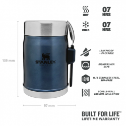 Stanley outdoor Pot Alimentaire 40cl Legendary avec cuillère - Bleu Nuit - Image 3