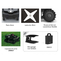Ambrogio/TechLine Robot tondeuse - 2 500 m2 - Série NEXT TECH - Modèle DX2.9 - Avec câble périmétrique - Image 4