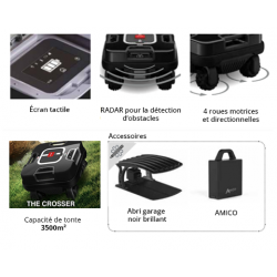 Ambrogio/TechLine Robot tondeuse - 3 500 m2 - Série NEXT TECH - Modèle Q Crosser - Avec câble périmétrique - Image 4