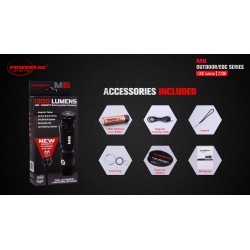 POWERTAC M6 -1 300 lumens capuchon de queue magnétique EDC light - Image principale