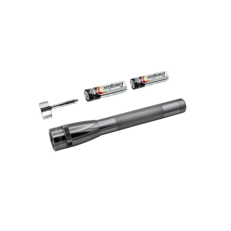Maglite Lampe Torche LED Super Mini R3 - Livrée en Coffret Premium Couleur Gris