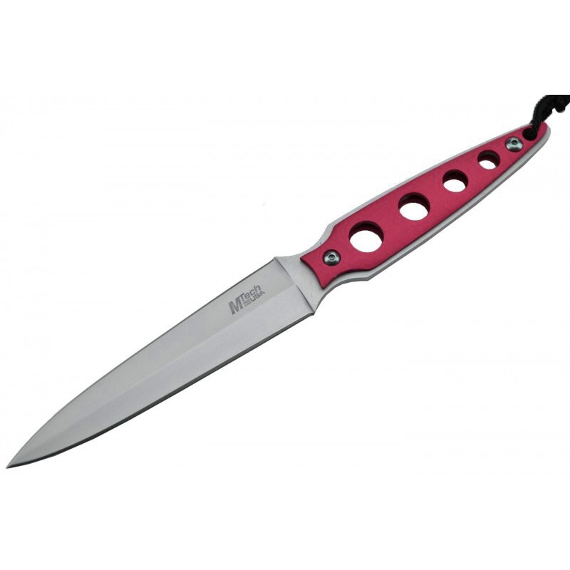 MTech Knives Couteau fixe manche rouge