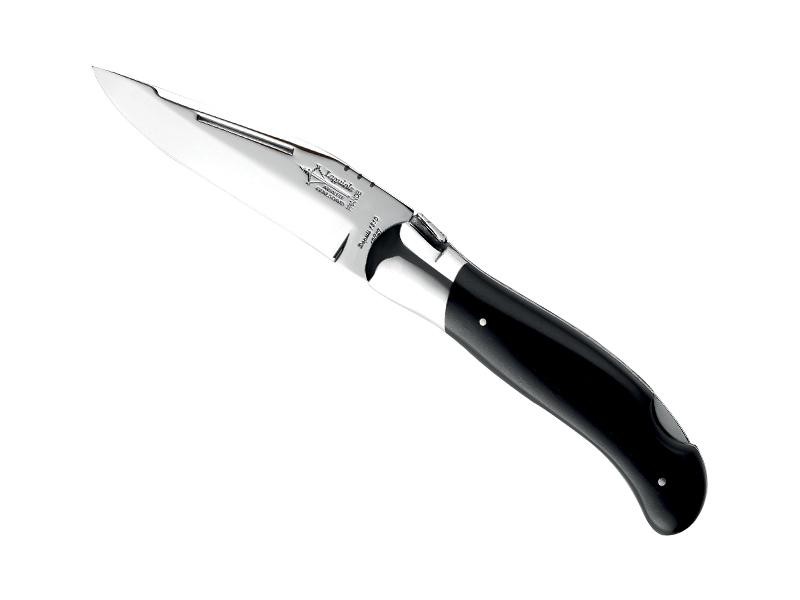 Laguiole Couteau Chasse mitre inox - manche 12cm ébène