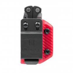 Clip & Carry Etui Kydex pour pince Leatherman Charge & Charge+ - Fibre Carbone rouge - Image 2