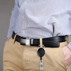 FranceOutdoor Porte-clés rétractable, attache ceinture, mousqueton - cordon de 69 cm - Image 2