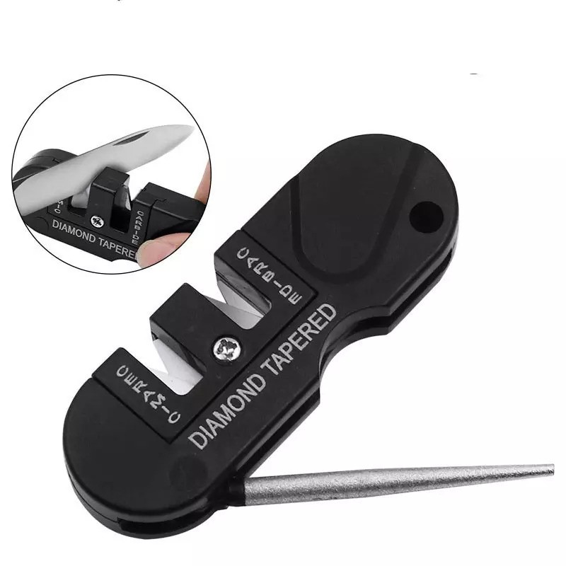 FranceOutdoor Affûteur/aiguiseur de poche multifonctions 3 en 1