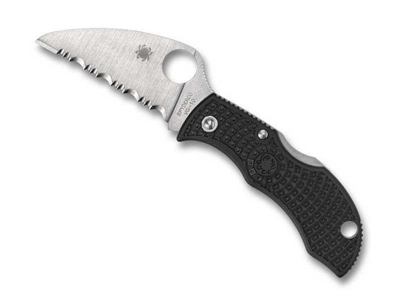 Spyderco Couteau Spyderco MANBUG Wharncliffe noir à dents
