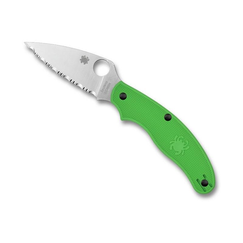 Spyderco Couteau Spydero UK PENKNIFE SALT vert à dents