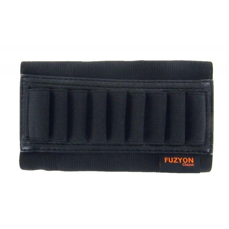 Fuzyon Chasse Cartouchière de crosse nylon noir - 9 balles