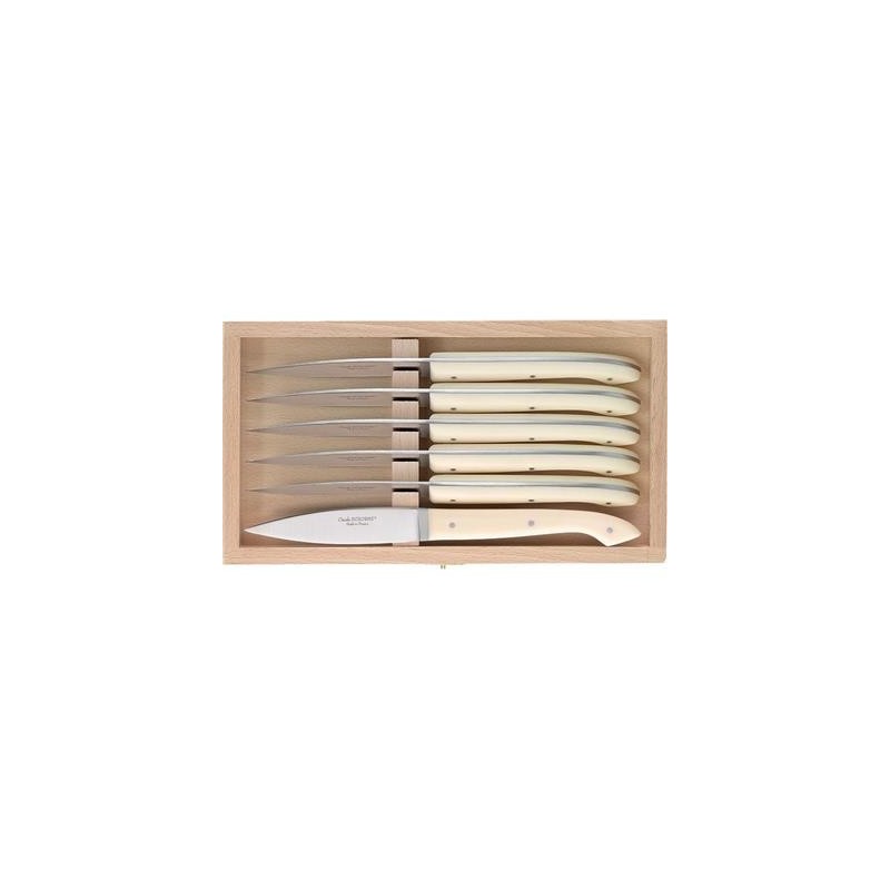 Claude Dozorme Coffret 6 couteaux steak dozorme le capucin creme