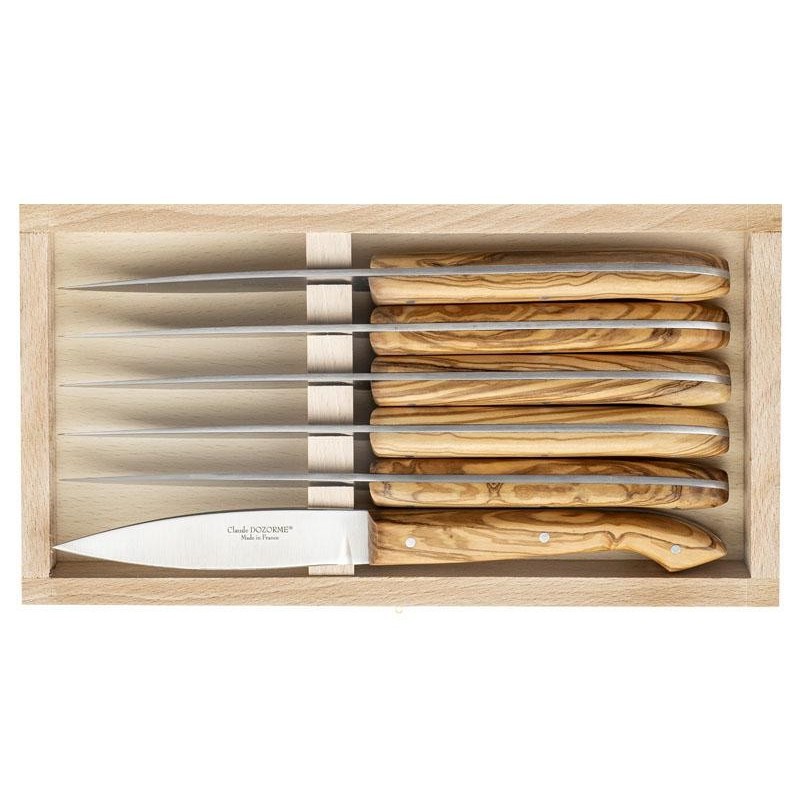 Claude Dozorme Coffret 6 couteaux steak dozorme le capucin olivier