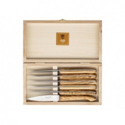 Claude Dozorme Coffret 6 couteaux steak dozorme le capucin olivier - Image 2