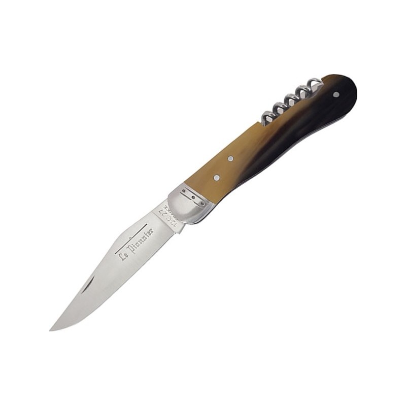 Douris Chastel Couteau le pionnier 2p corne noire