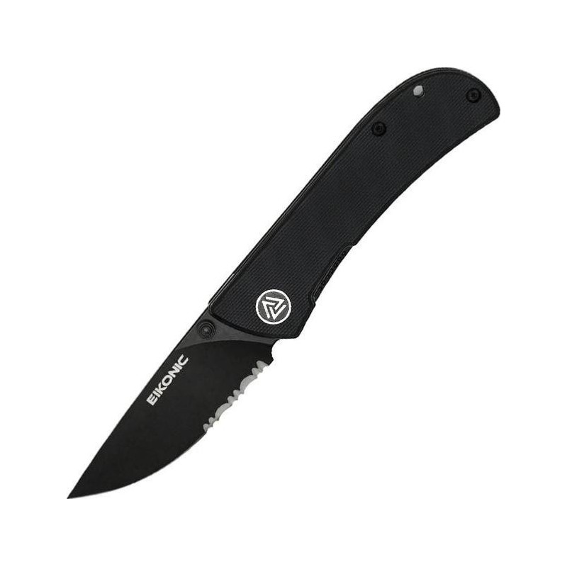 Eikonic Couteau fairwind g10 noir pvd semi-dentee