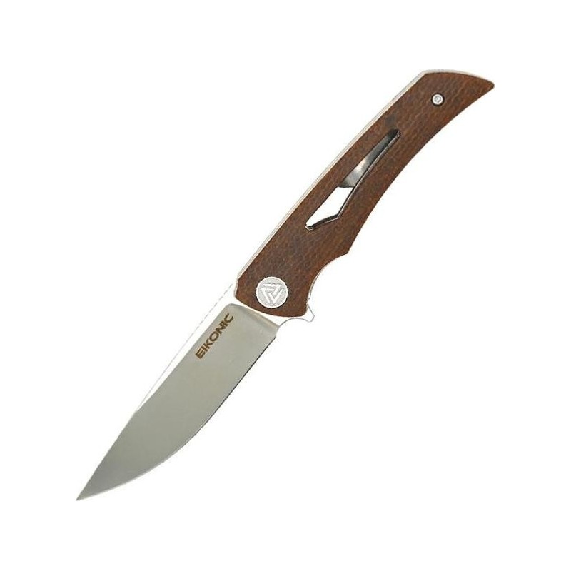 Eikonic Couteau aperture micarta marron