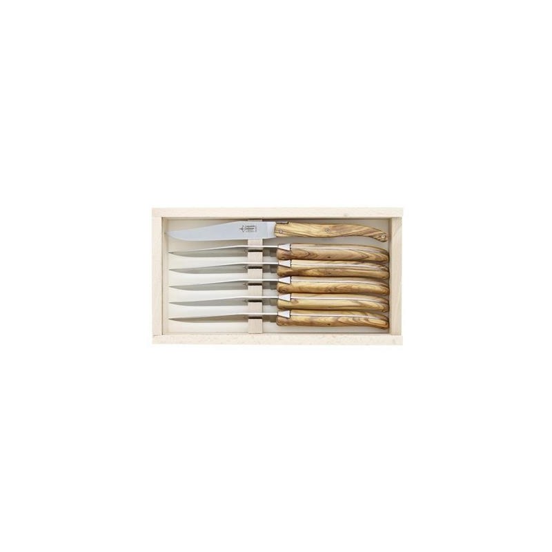 G.David Cof.6 laguiole table pm olivier inox 23cm