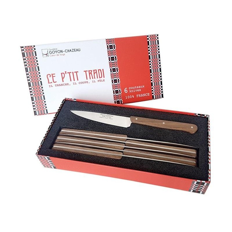 Goyon-Chazeau Coffret 6 office p'tit tradi 20cm noyer
