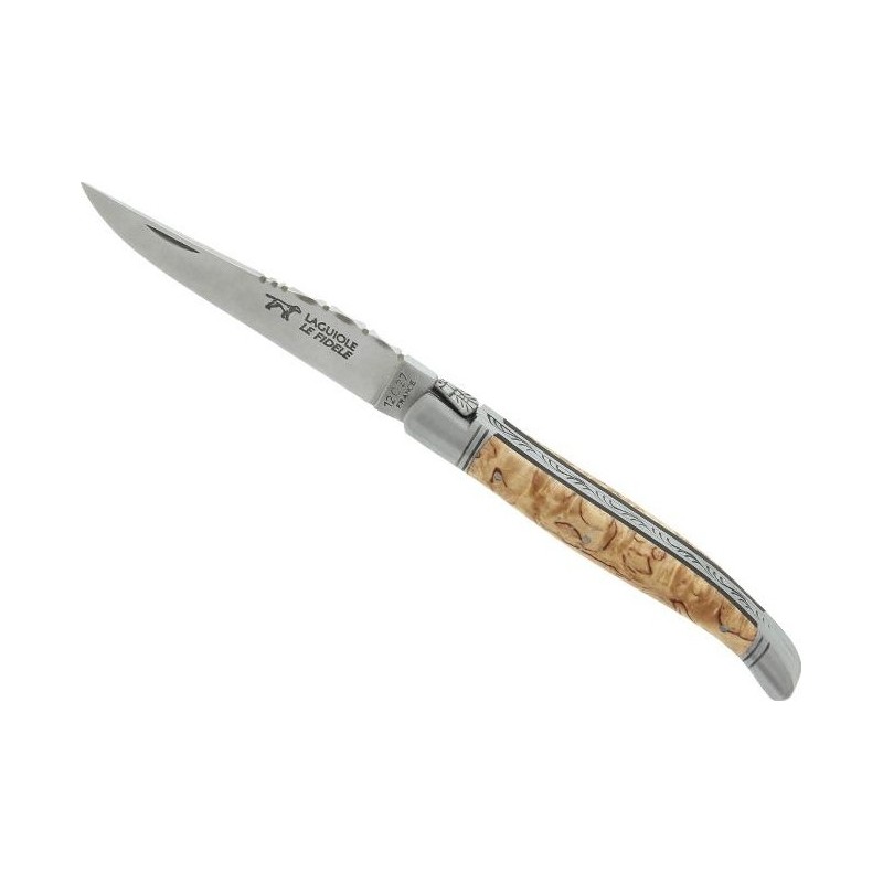 Le Fidèle Laguiole bouleau 12cm inox