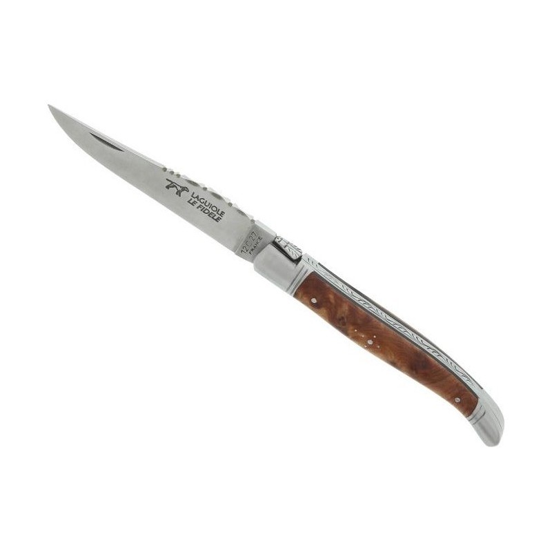 Le Fidèle Laguiole loupe de thuya 12cm inox