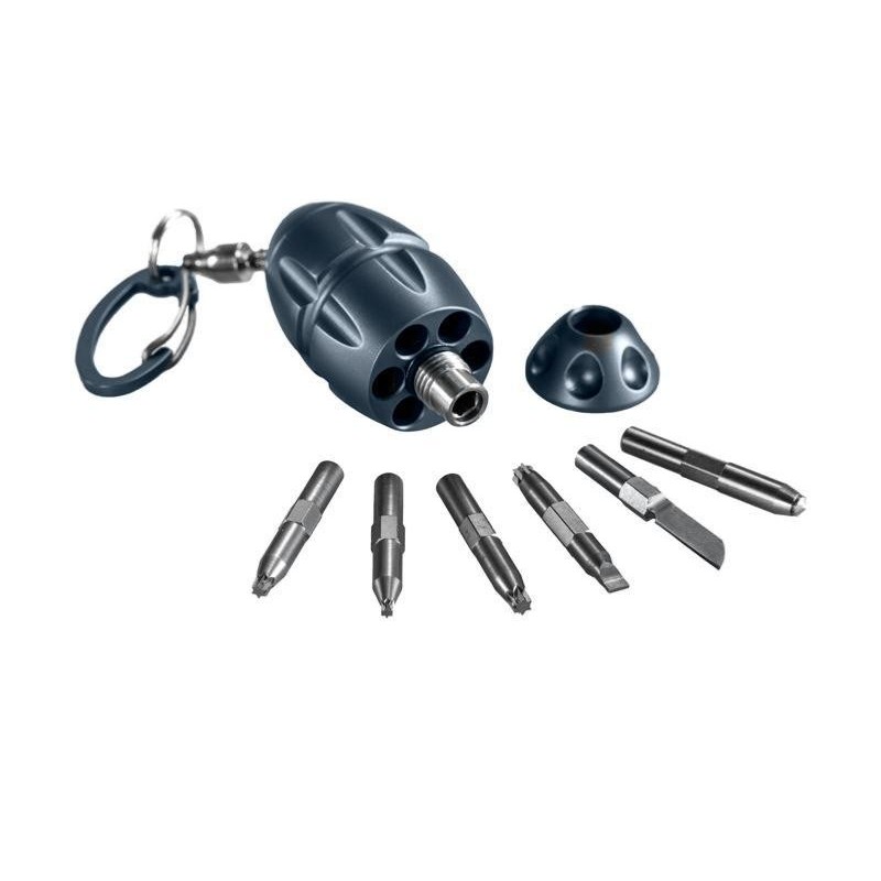 Lionsteel Outil porte-cles eggie keychain titanium bleu