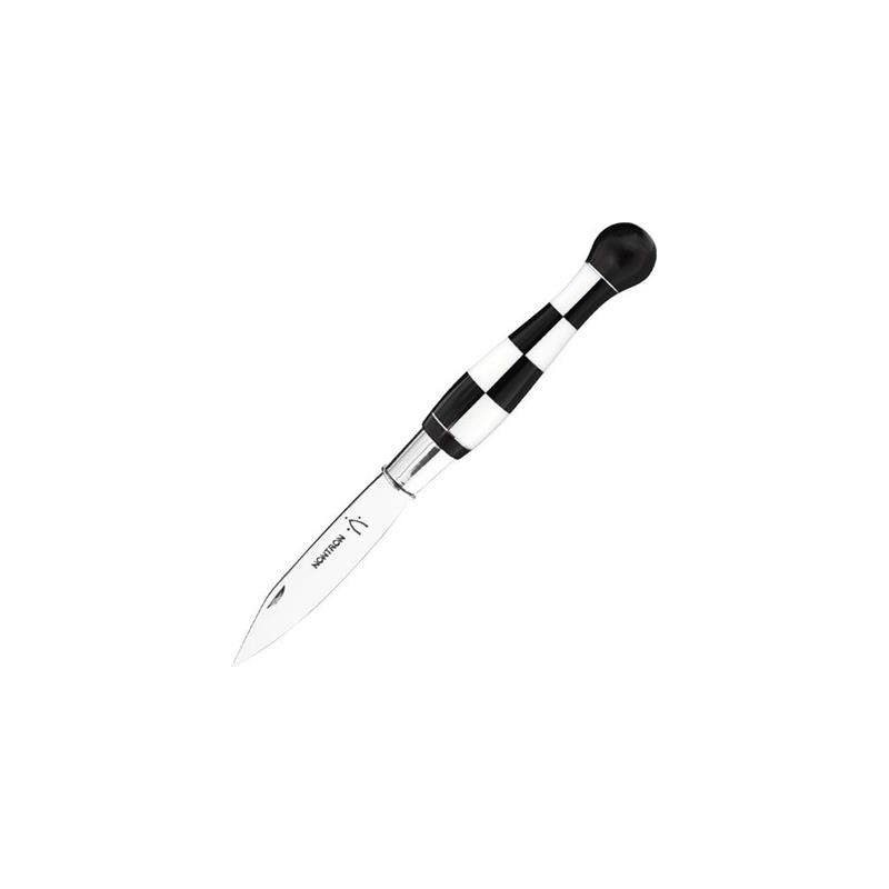 Nontron Couteau manche boule 12cm damier
