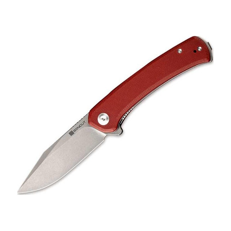 Sencut Couteau snap g10 rouge stonewashed