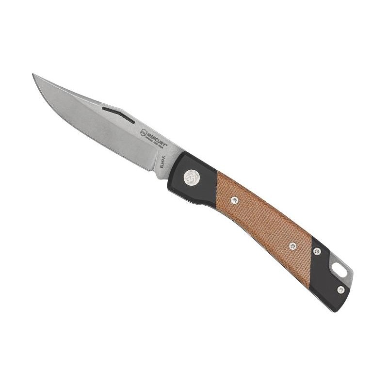 Mercury Couteau Micarta naturel - Aluminium noir
