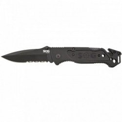 SOG Escape - clip point, black, serrated - Image 4