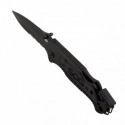 SOG Escape - clip point, black, serrated - Image 10