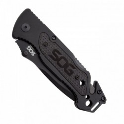 SOG Escape - clip point, black, serrated - Image 11
