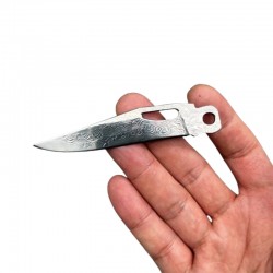 FranceOutdoor Lame de couteau en acier Damas pour Leatherman TTI Charge - Image 2
