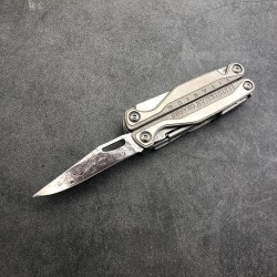 FranceOutdoor Lame de couteau en acier Damas pour Leatherman TTI Charge - Image 4