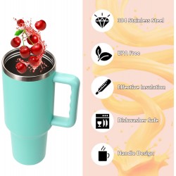 FranceOutdoor Gobelet Isotherme 1,2 L avec paille et goupillon - Bleu Turquoise - Image 7