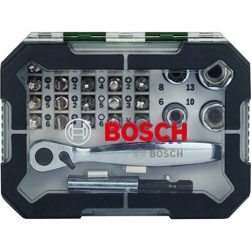 FranceOutdoor Trousse BOSCH avec Cliquet bidirectionnel & ensemble d'embout