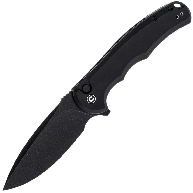 Civivi Couteau Button lock praxis aluminium noir Blackwash