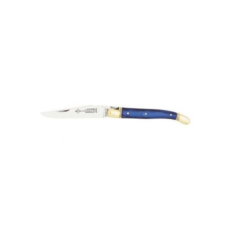 Laguiole Couteau eco 121, lame acier manche bleu