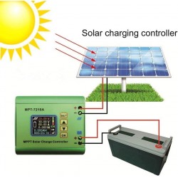 FranceOutdoor Régulateur de charge de panneau solaire MPT-7210A avec 2 câbles - Image 7