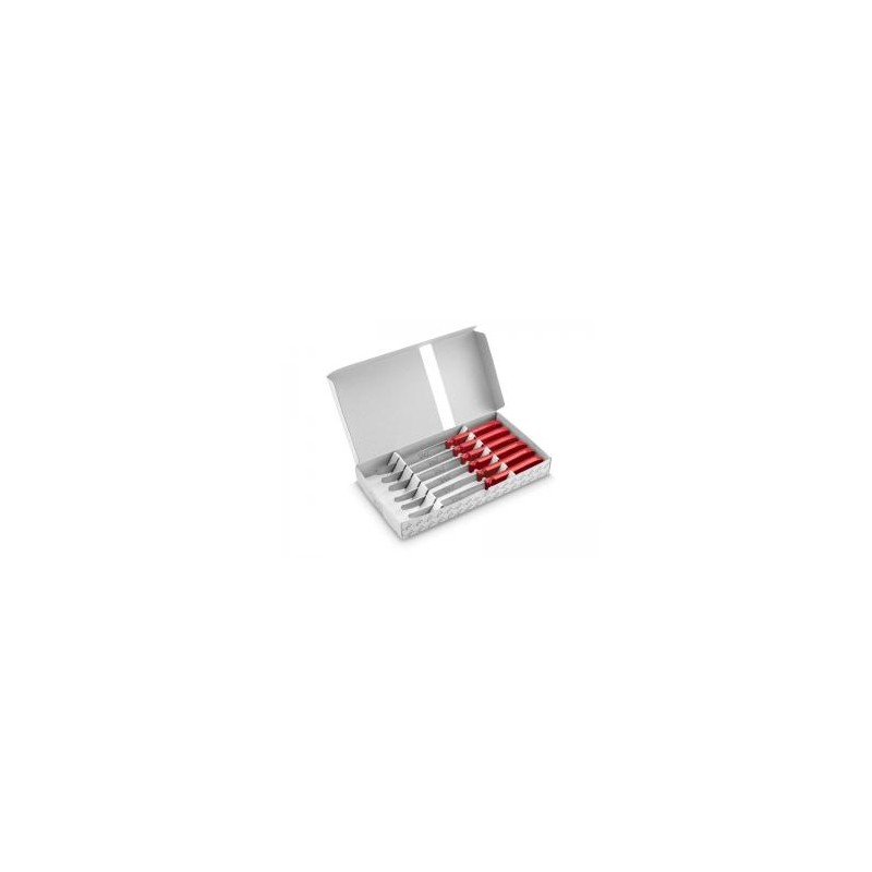 Thiers-Issard Coffret 6 couteaux de table CHIEN® - Rouge