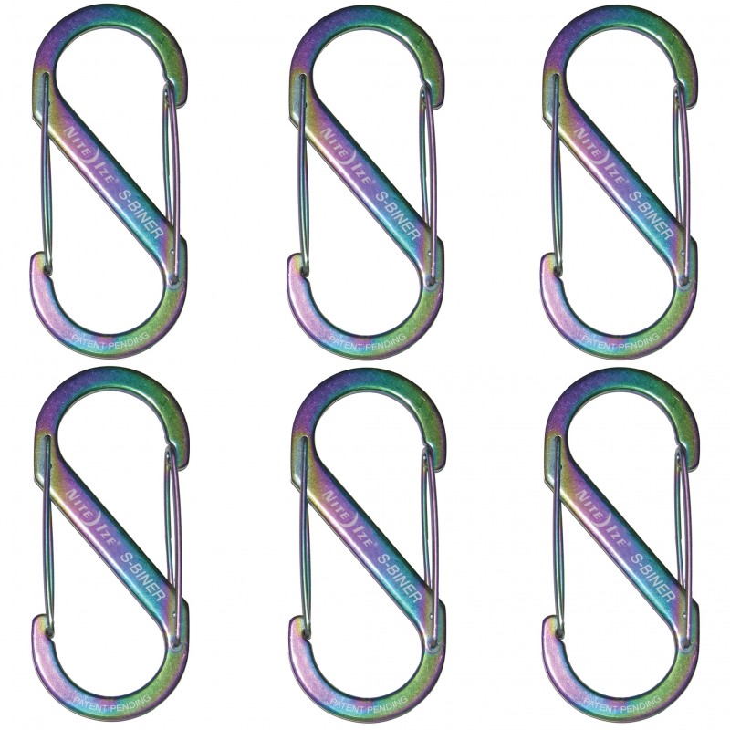 Nite Ize Lot de 6 Mousquetons Spectre pour objets jusqu'à 45 kg