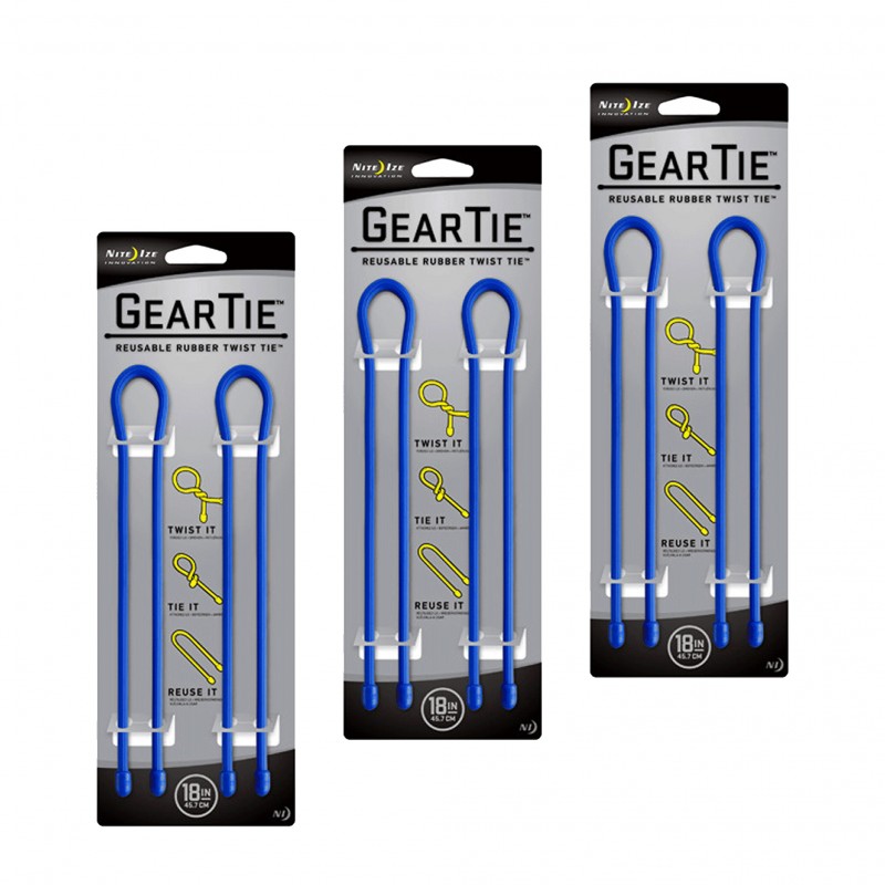 Nite Ize Lot de 3 Knot Bone Gear polyvalents 2 pcs. (45,72 cm) - bleu