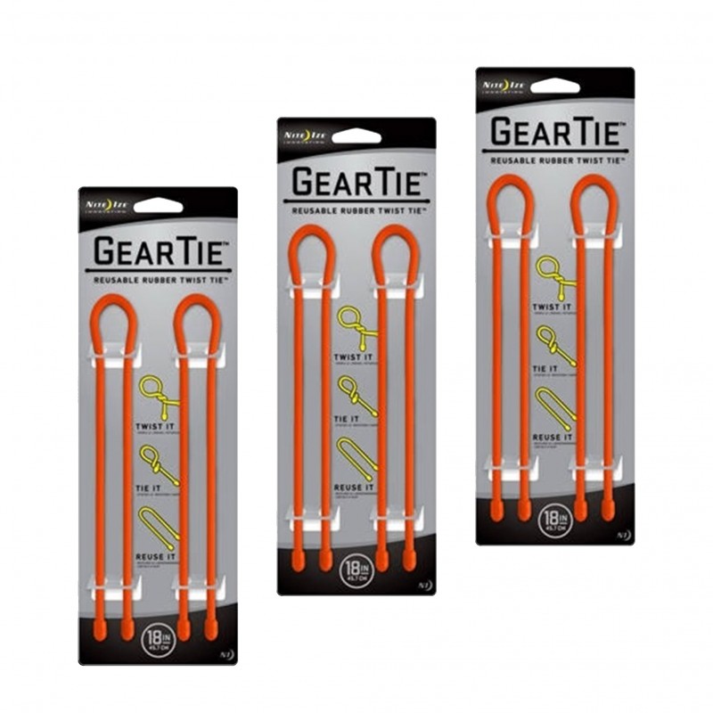 Nite Ize Lot de 3 Knot Bone Gear polyvalents 2 pcs. (45,72 cm) - orange