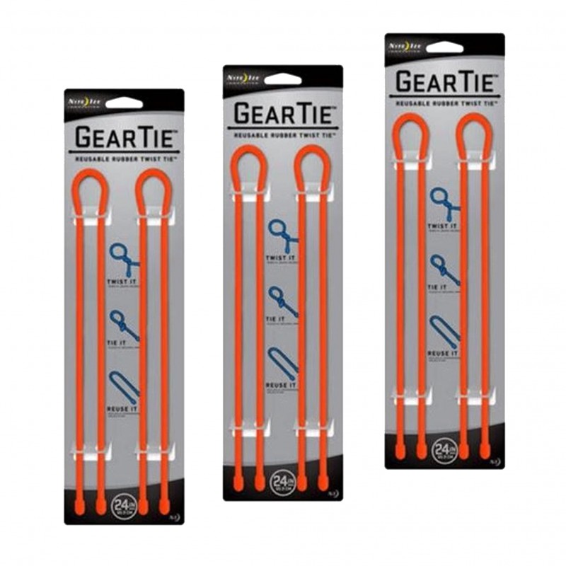 Nite Ize Lot de 3 Knot Bone Gear polyvalents 2 pcs. (60,96 cm) - orange